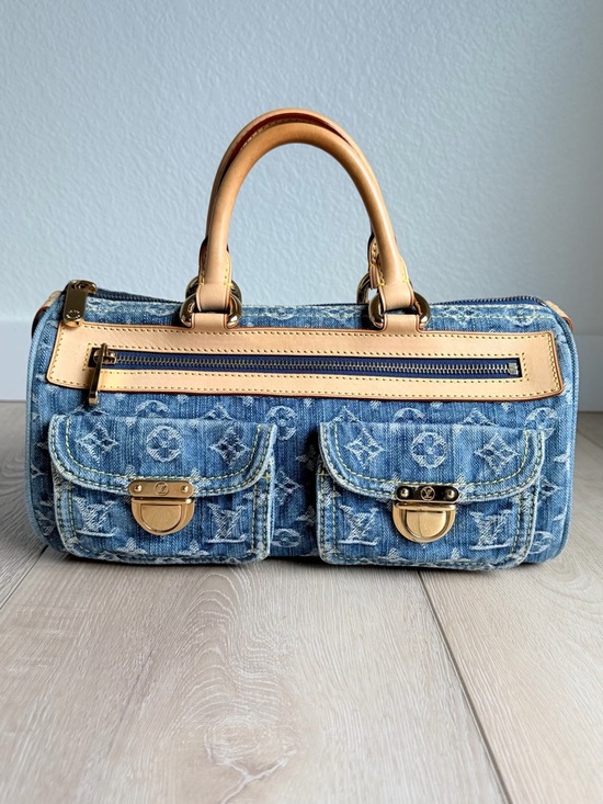 Louis Vuitton Handbags - Louis Vuitton Neo Speedy Denim Blue Monogram Rare Vintage LV Bag
